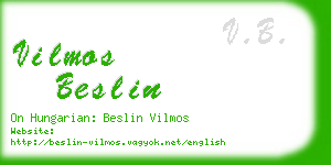 vilmos beslin business card